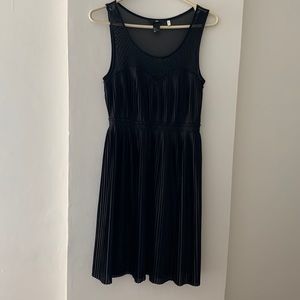 Flirty pleated H&M dress with sheer top
